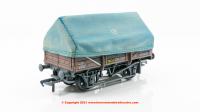 33-085B Bachmann 5 Plank China Clay Wagon BR Bauxite (TOPS) With Hood - weathered